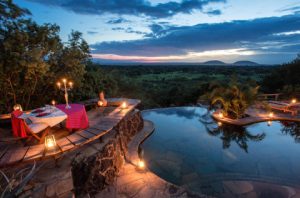 Ol donyo Lodge kenya private dinner by the pool