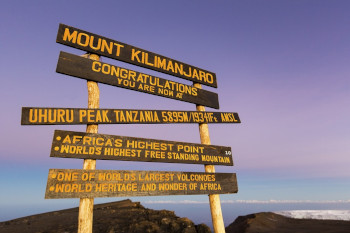 On top of Mount Kilimanjaro Tanzania