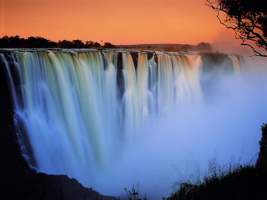 Sunset Victoria Falls.