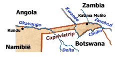 map of the caprivi strip Namibia
