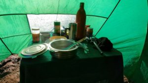 Part of vegan morning breakfast mount Kilimanjaro hike